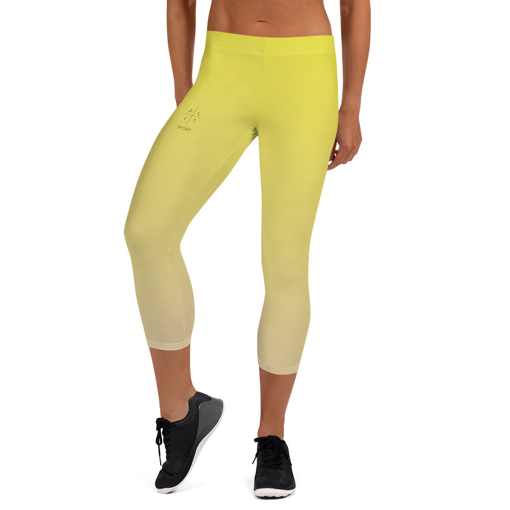 Sunrise Symphony FLAKOUT Sport Women's Capri Leggings - FLAKOUT