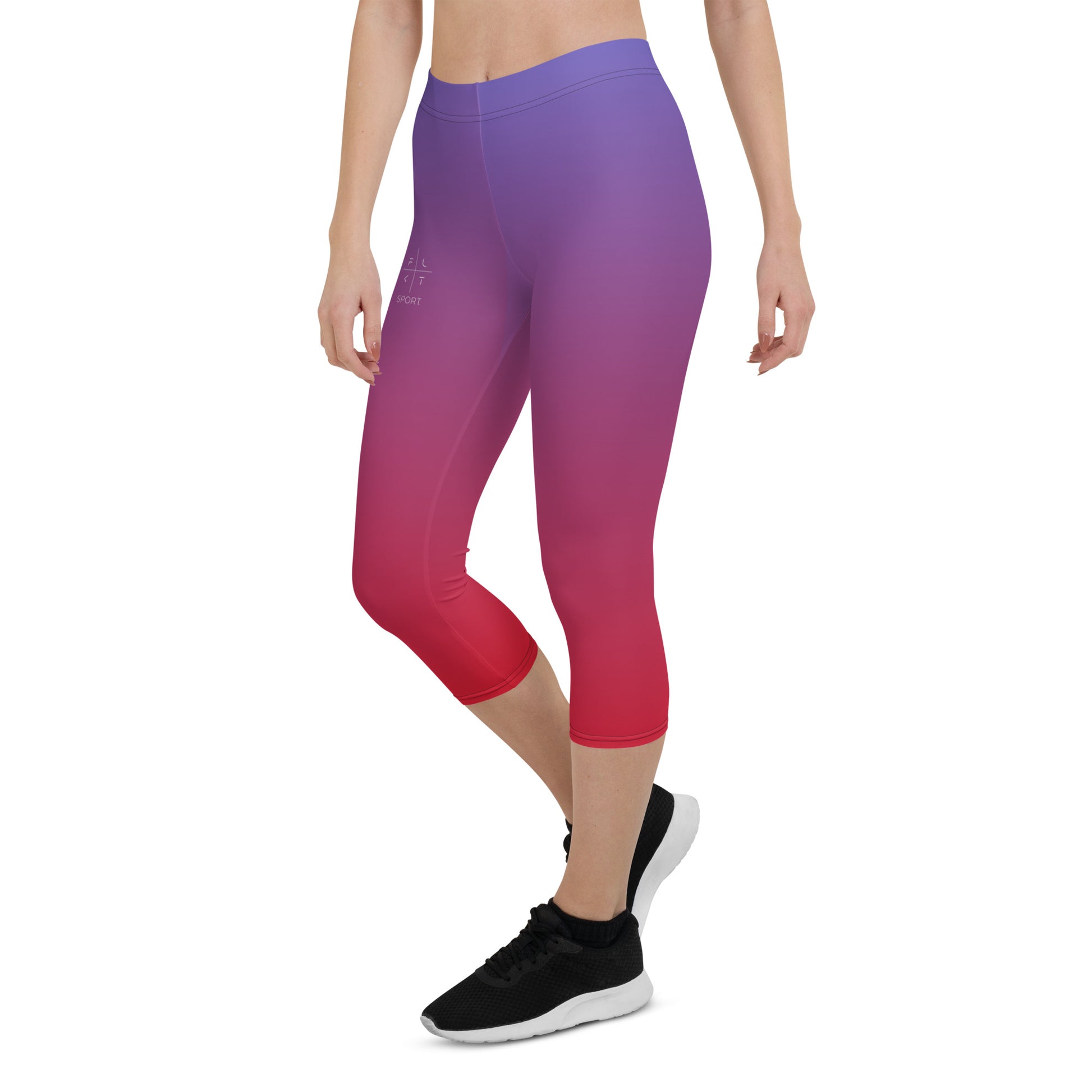 Cobalt Crescendo FLAKOUT Sport Women's Capri Leggings - FLAKOUT