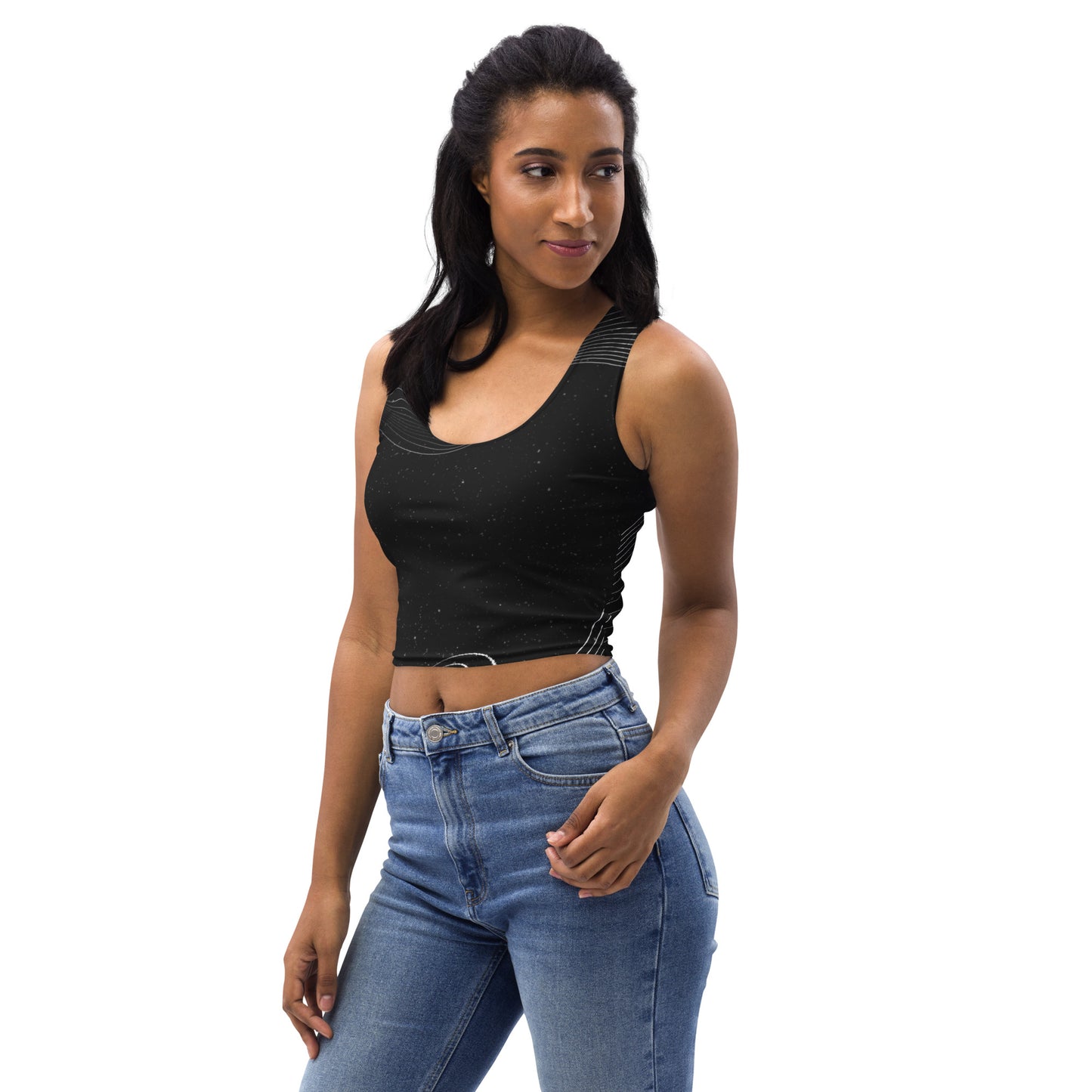 Noir Stripes Crop Top - FLAKOUT