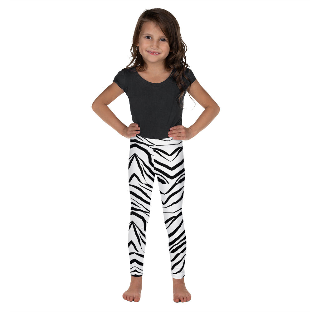 Striped Zebra Vibrance Girl's Leggings - FLAKOUT