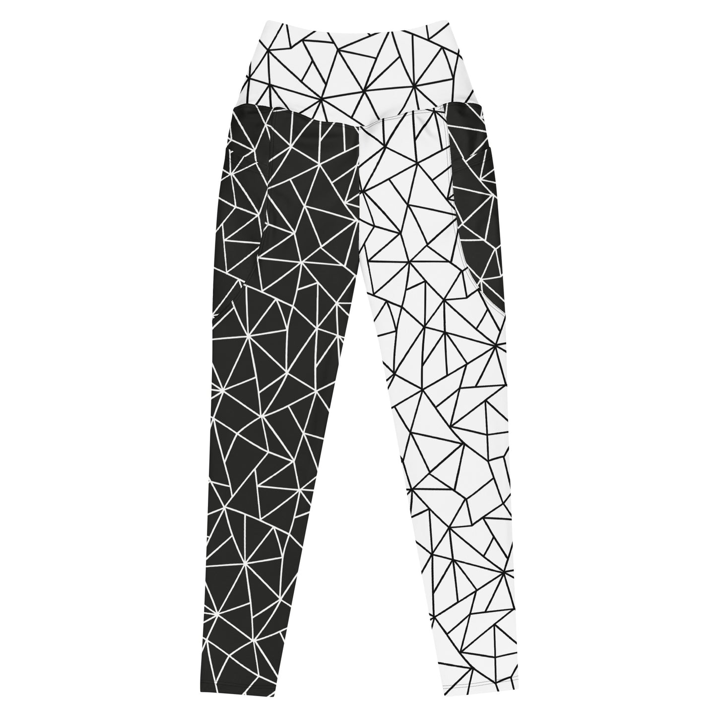 Angular Allure Women's Double Color Leggings With Pockets - FLAKOUT