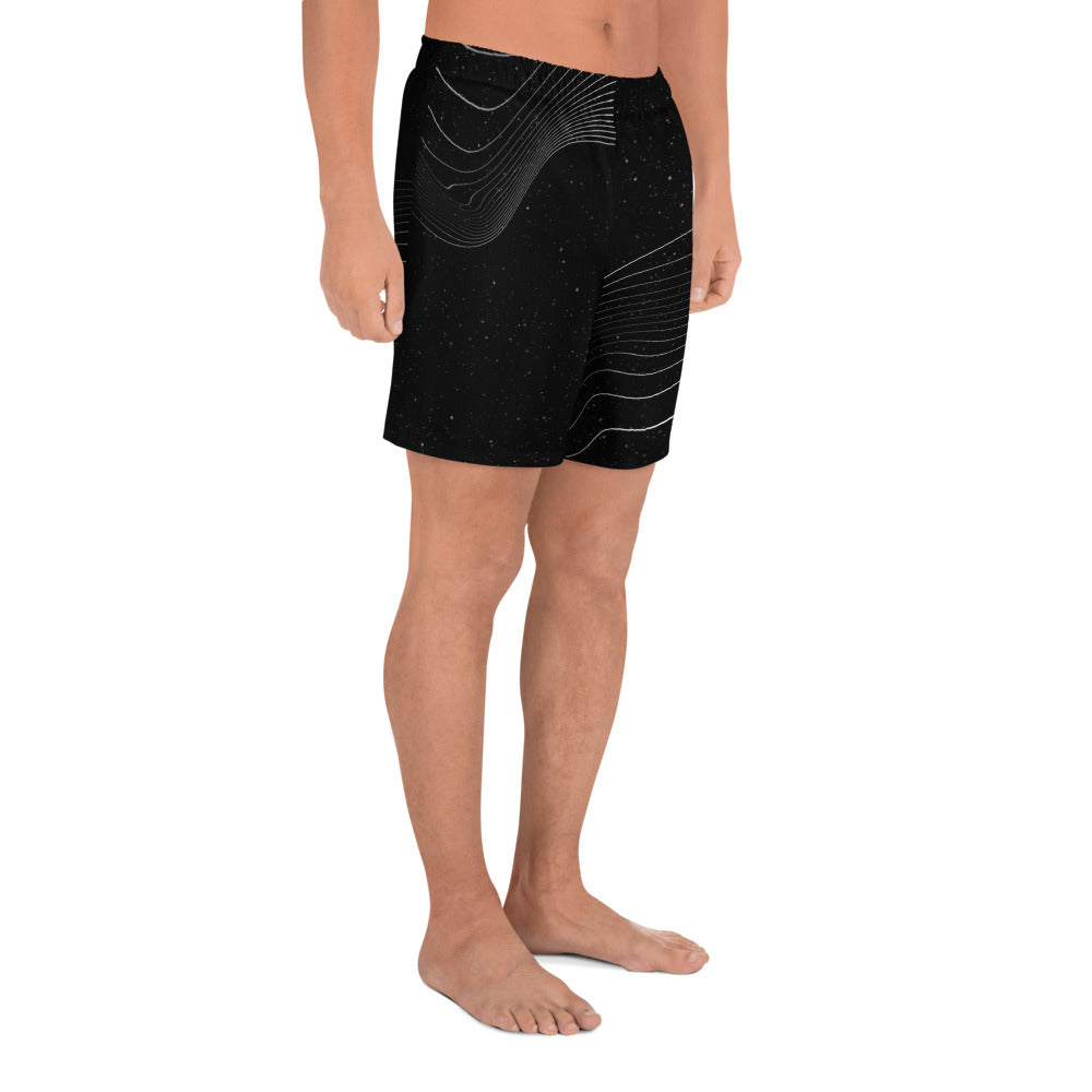 Noir Stripes Men's Swim - Athletic Shorts - FLAKOUT