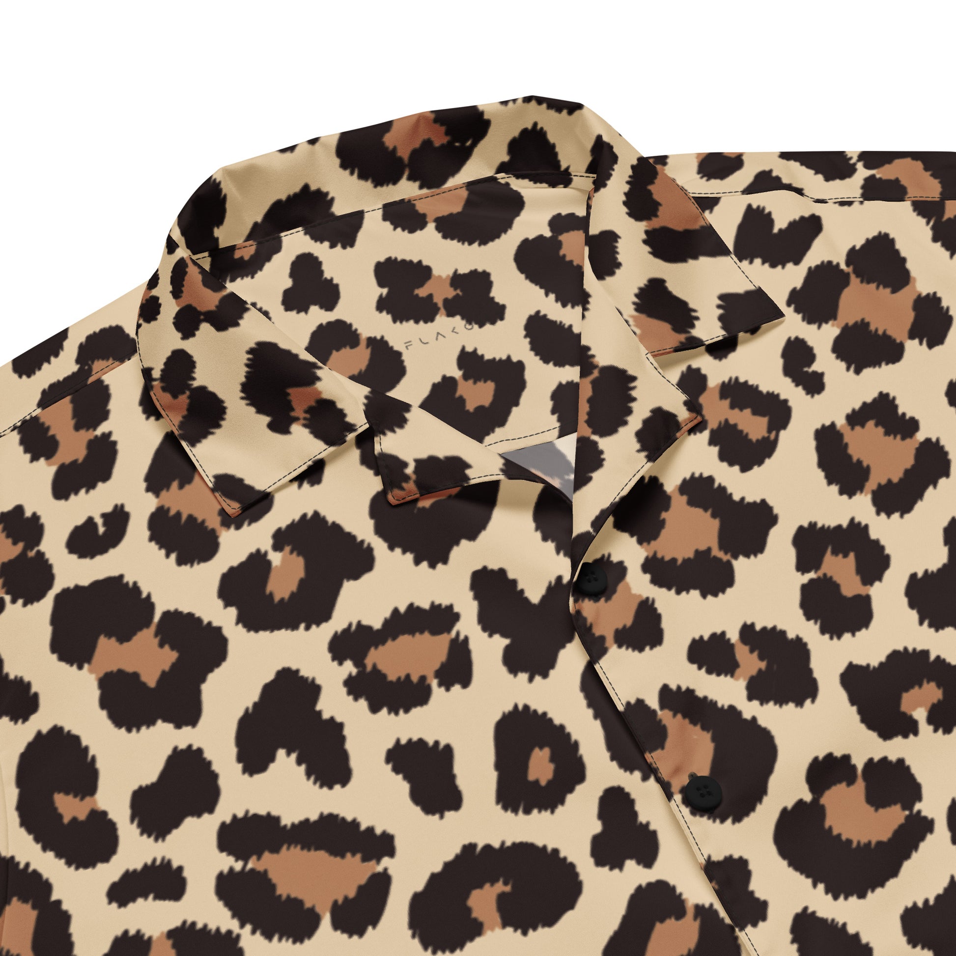 Leopar Chic Feline Button Shirt - FLAKOUT