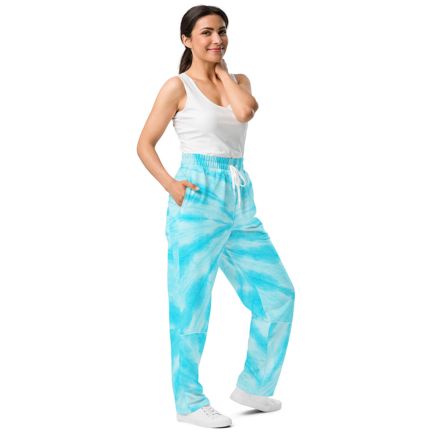 Icy Twirl Women's Wide-leg Recycled Joggers - FLAKOUT