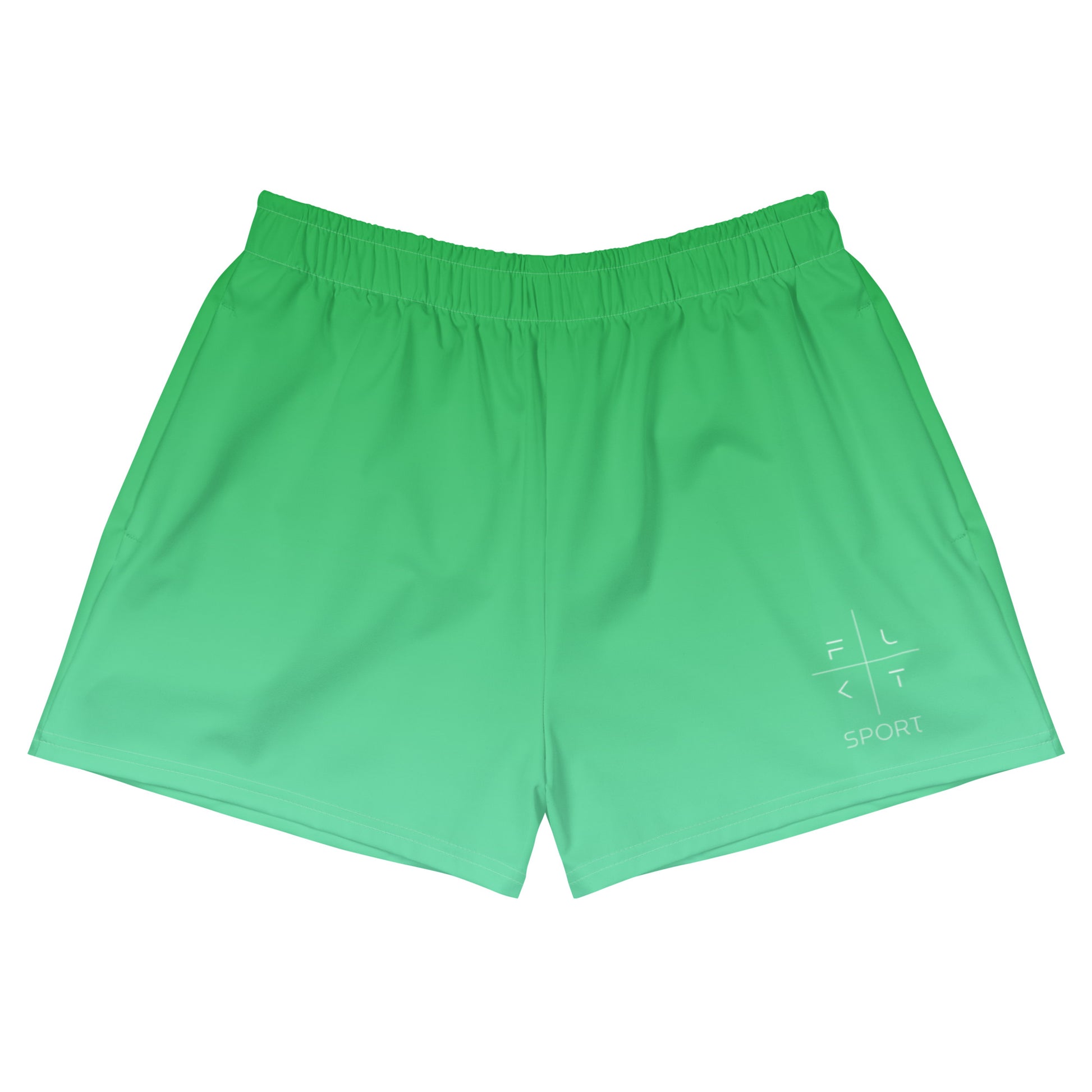 FLAKOUT Sport Emerald Oasis Women’s Recycled Athletic Shorts - FLAKOUT