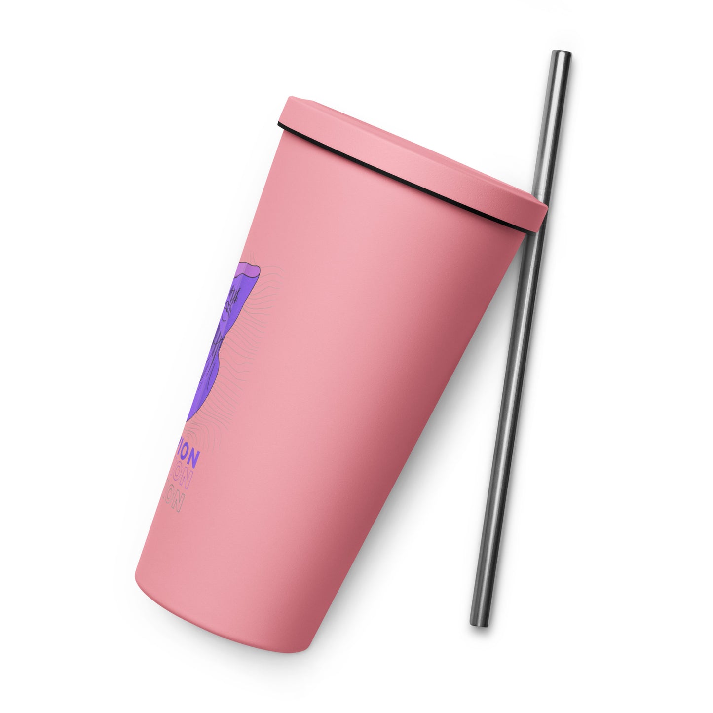 Violet Veil Of Oblivion Insulated Tumbler With A Straw - FLAKOUT