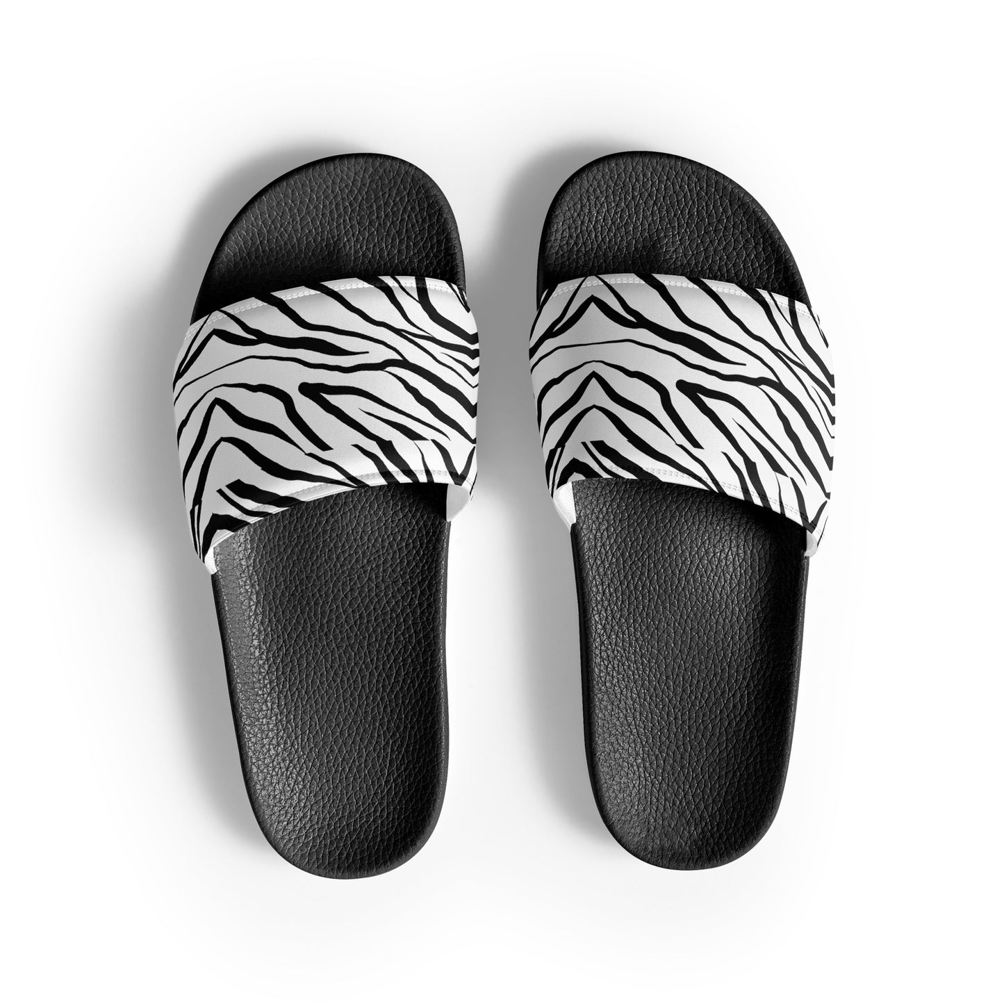 Striped Zebra Vibrance Men’s Slides - FLAKOUT