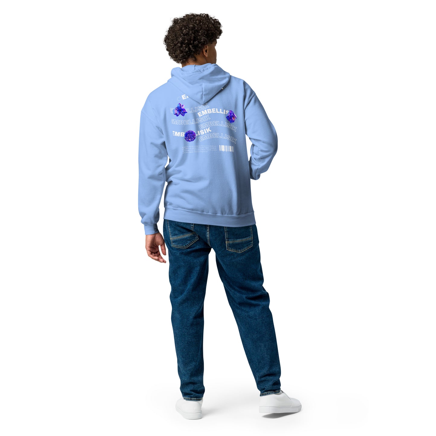 Ornate Embellisik Heavy Harmony Fusion Zip Hoodie - Carolina Blue - FLAKOUT