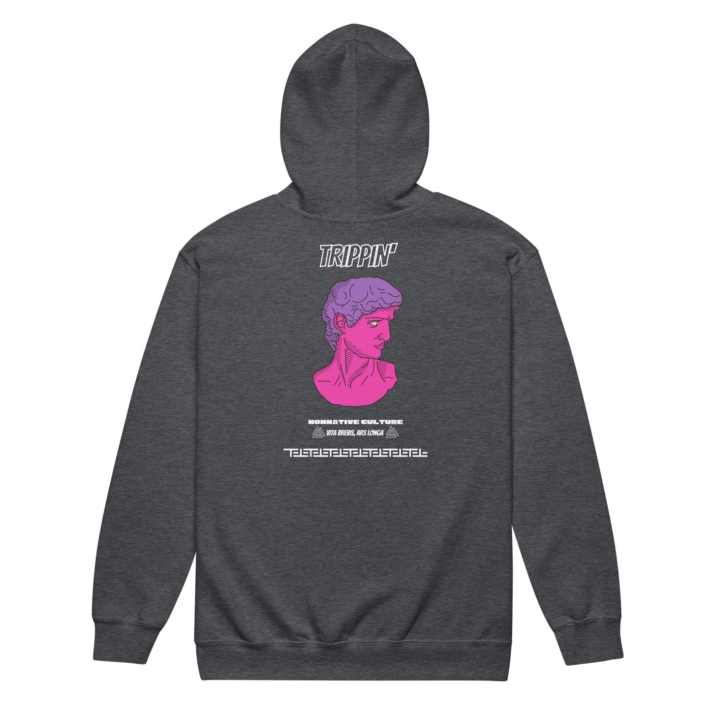 Nonnotine Dreamscape Trippin Heavy Harmony Fusion Zip Hoodie - Dark Heather - FLAKOUT