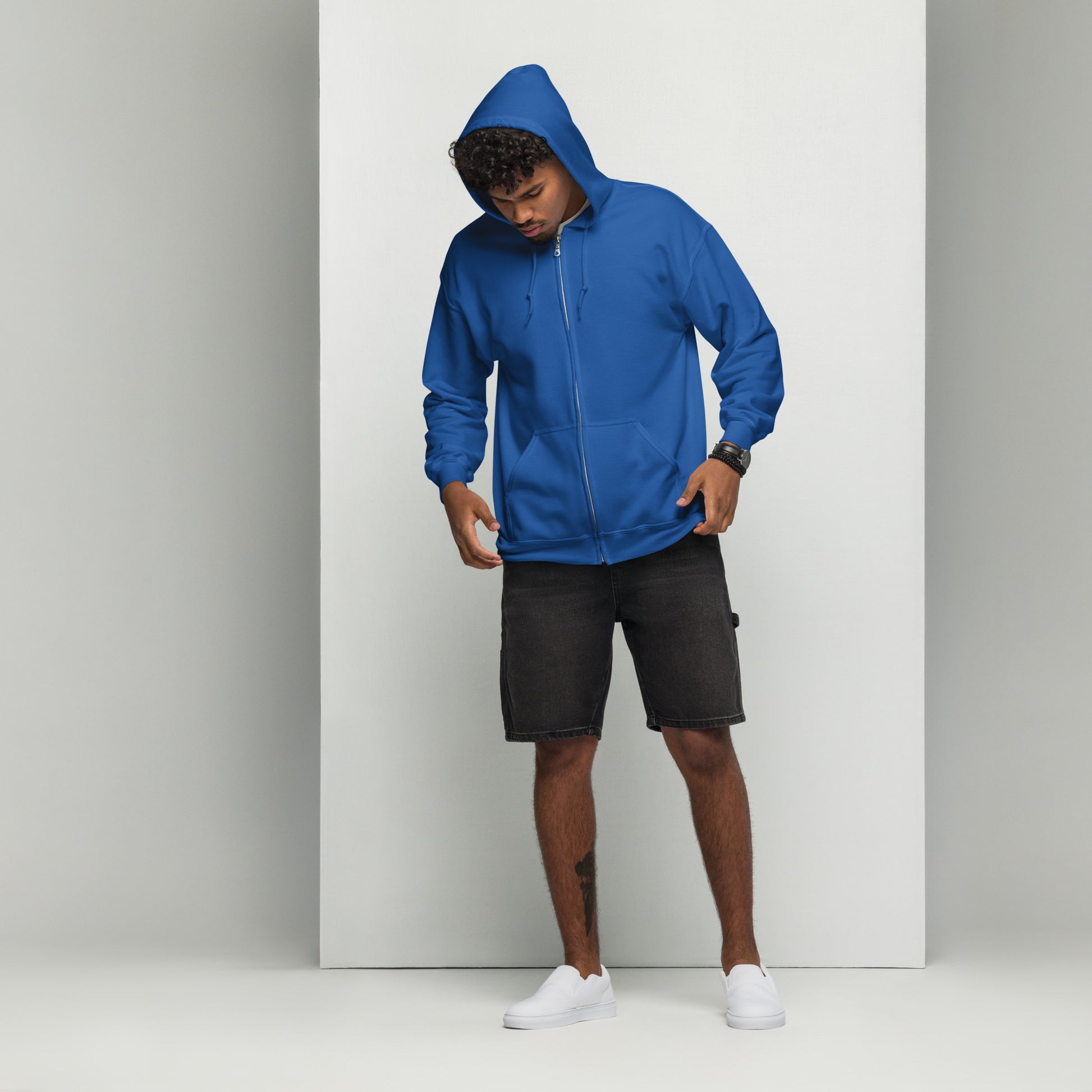 Nebuluxe Brilliance Heavy Harmony Fusion Zip Hoodie - Royal - FLAKOUT