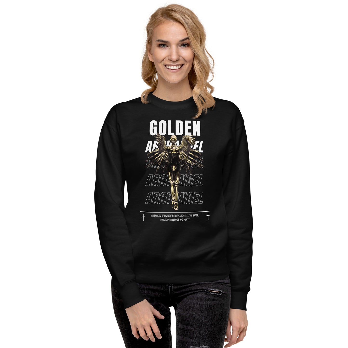 Golden Archangel Unisex Fleece Sweatshirt - FLAKOUT