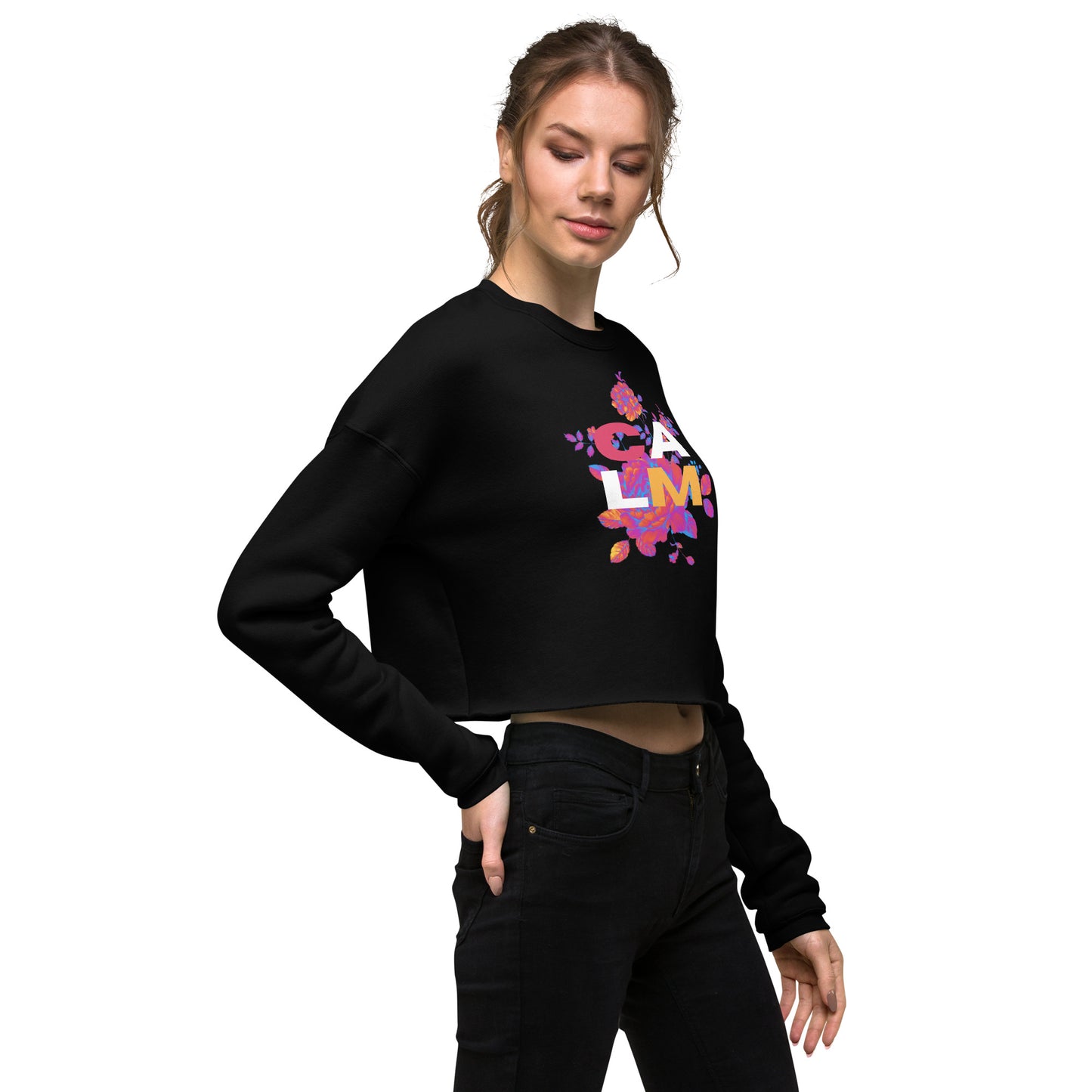 Calm Women's Crop Sweatshirt - FLAKOUT