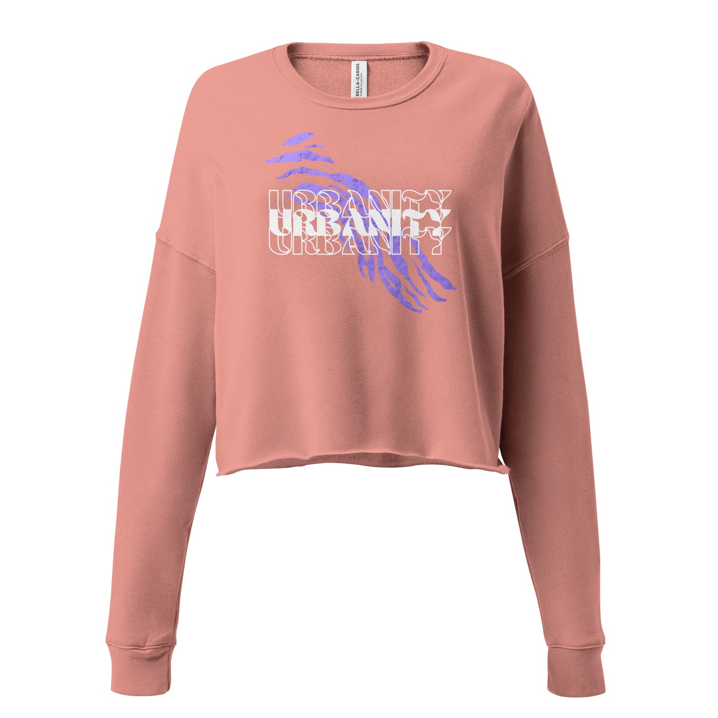 Streetwise Urbanity Women's Crop Sweatshirt - Mauve - FLAKOUT