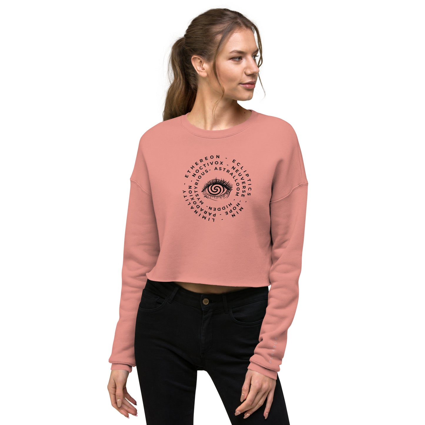 Hidden Truth Women's Crop Sweatshirt - FLAKOUT