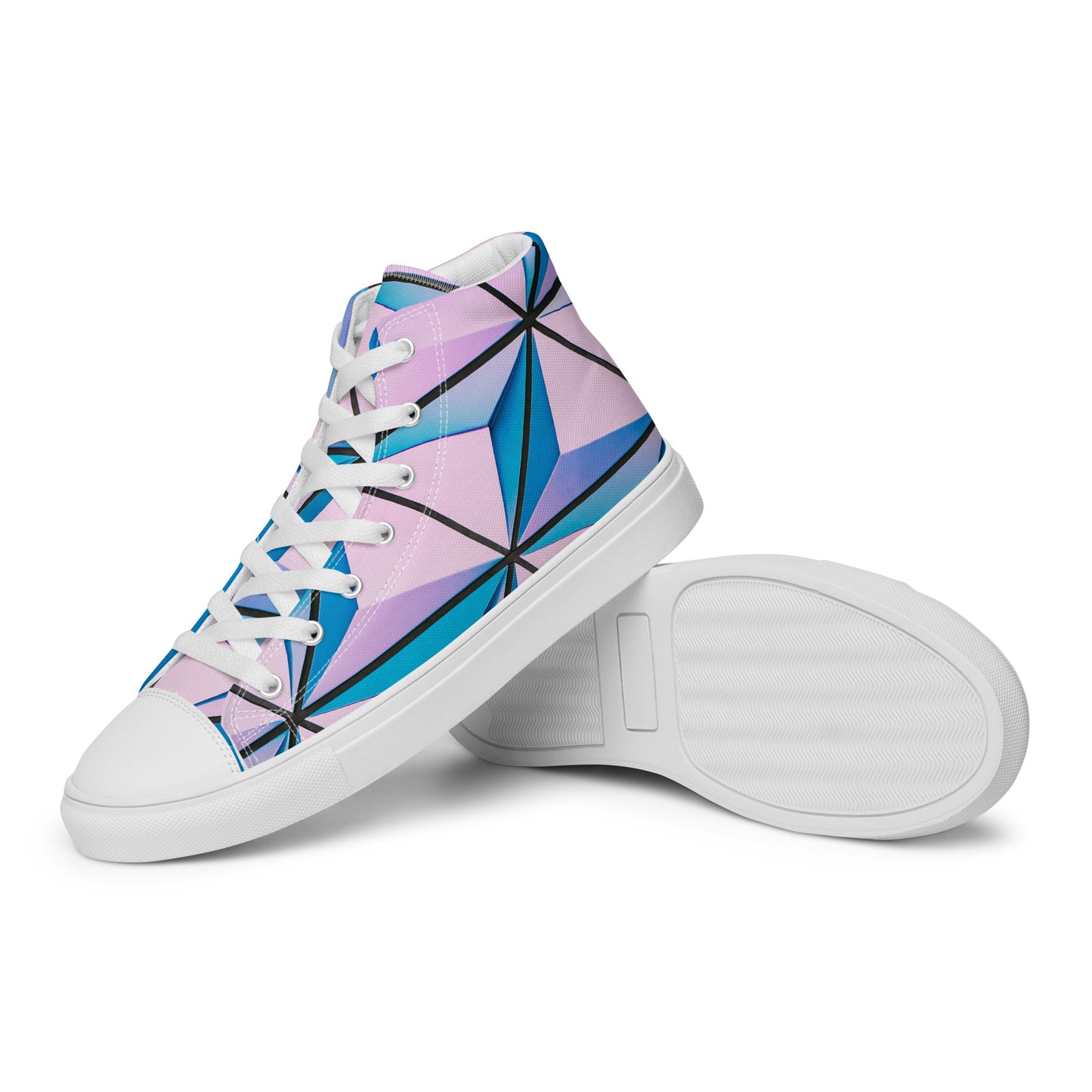 Lineage Of Angles Women's High Top Canvas Shoes - FLAKOUT