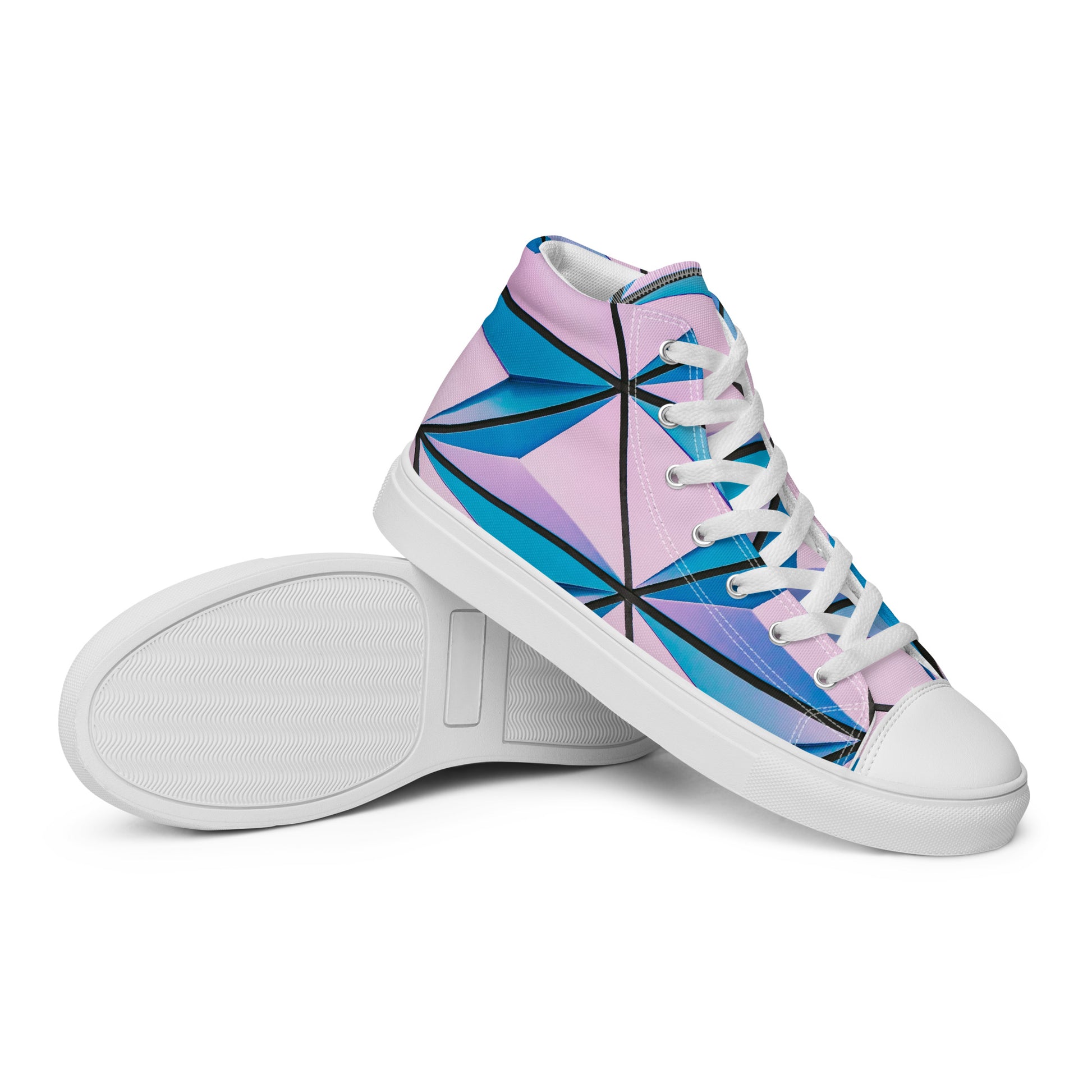 Lineage Of Angles Women's High Top Canvas Shoes - FLAKOUT