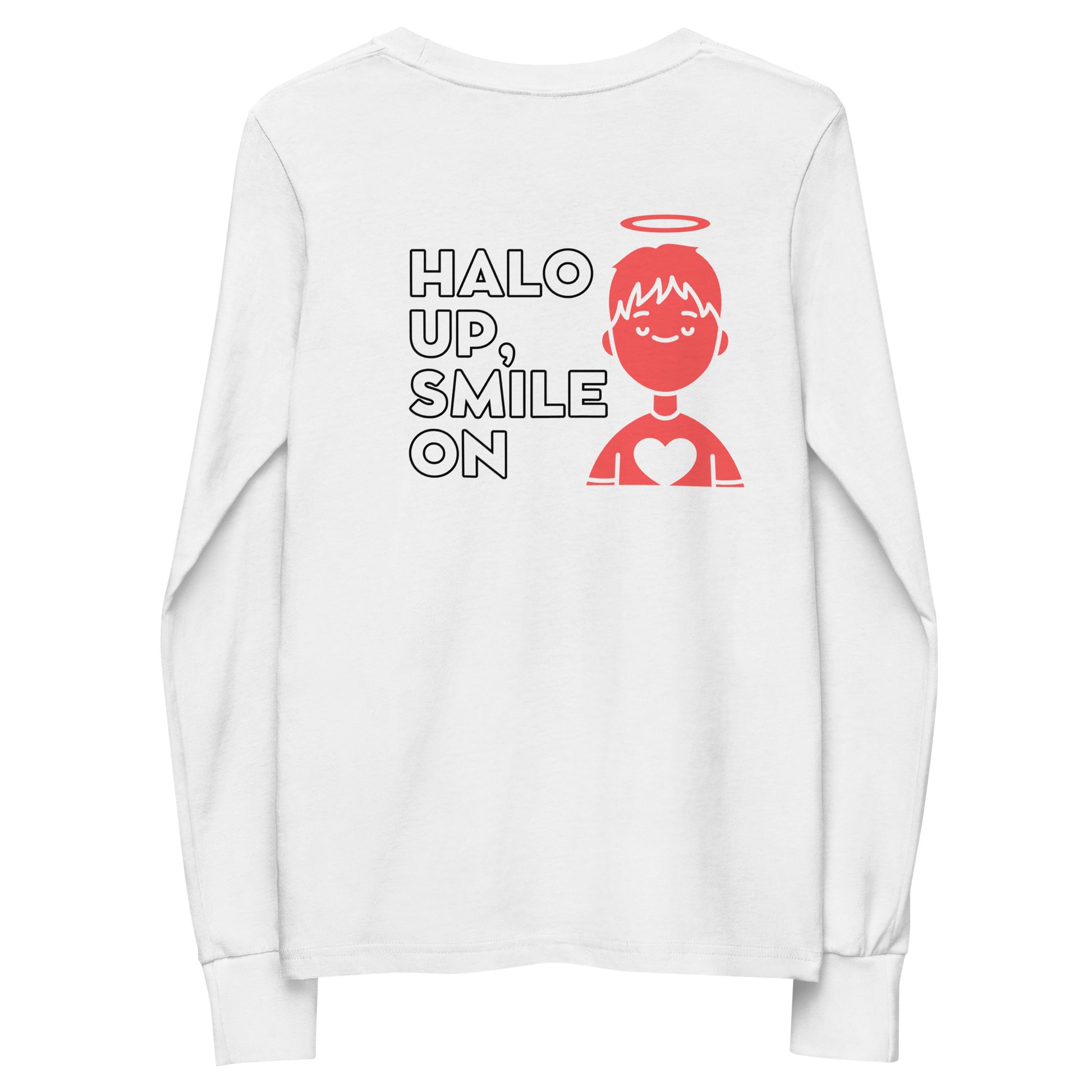 Halo Up, Smile On Unisex Kid's Long Sleeve Tee - FLAKOUT